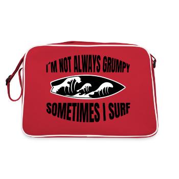 Surfer Surfboard Surfing Surfer Surfer - Retro Bag - red/white - Back