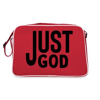 Just God - Retro Tasche - Rot/Weiß - Hinten
