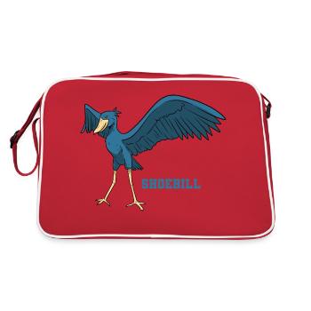 Bec-de-chaussure Ornithologue Forêt I Cadeau - Sac Retro - rouge/blanc - Dos