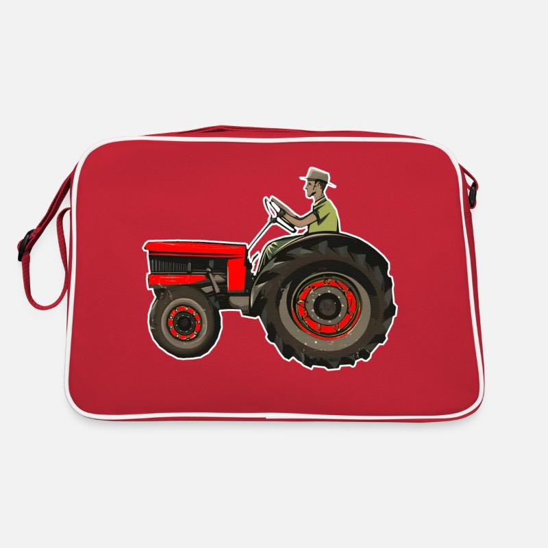 Tractor driver - Retro Bag - red/white