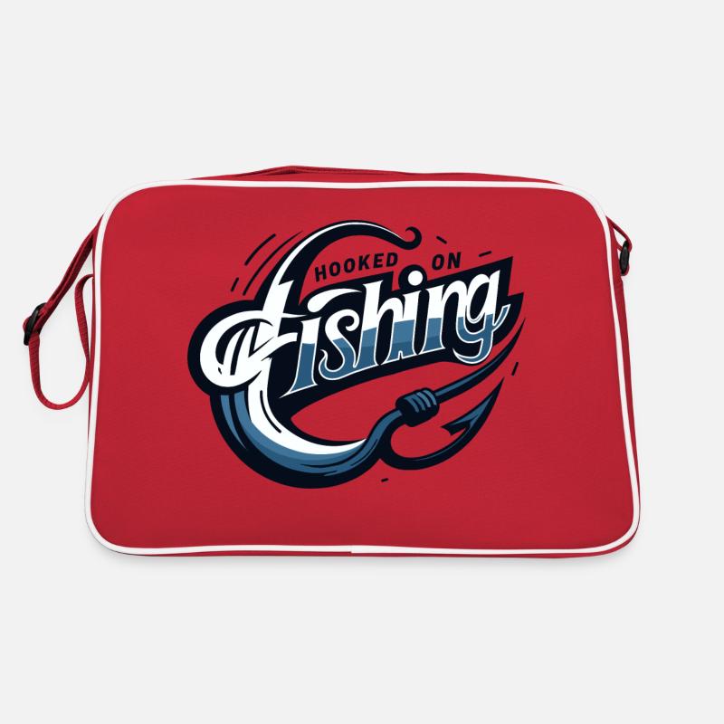 Design graphique moderne élégant « Accro à la pêche » Sac Retro