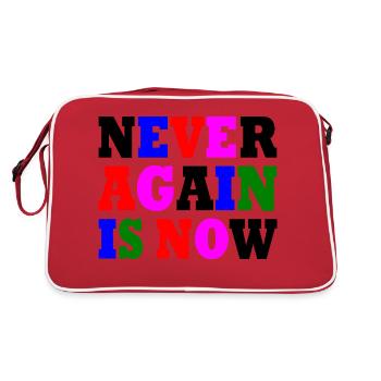 Never again is now - Retro Bag - red/white - Back