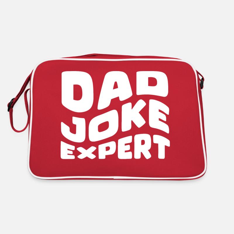EXPERT EN BLAGUES DE PAPA - Sac Retro - rouge/blanc