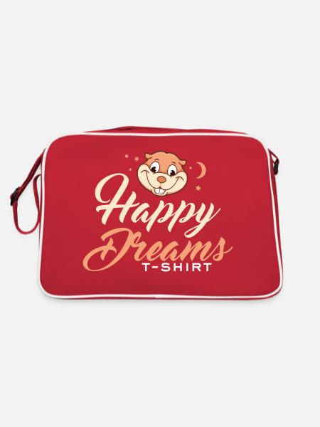 Sweet Dreams shirt - Happy Dreams T shirt - Retro Bag - red/white - Back