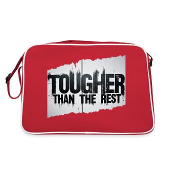 stärker als die anderen - Retro Tasche - Rot/Weiß - Hinten