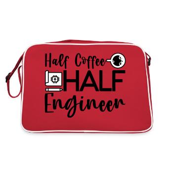 Half Coffee Half Engineer 4 - Retro Bag - red/white - Back