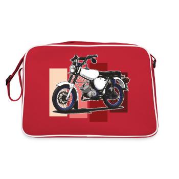 S51 (blanc) // Illustration - Sac Retro - rouge/blanc - Dos