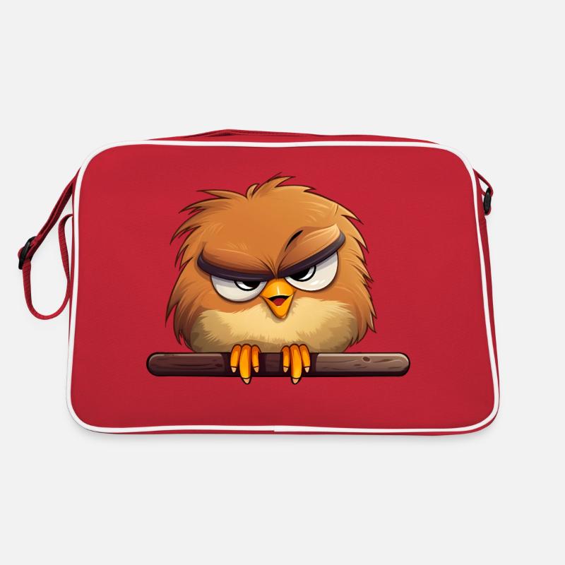 Really? Vogel mit bösem Blick Retro Tasche