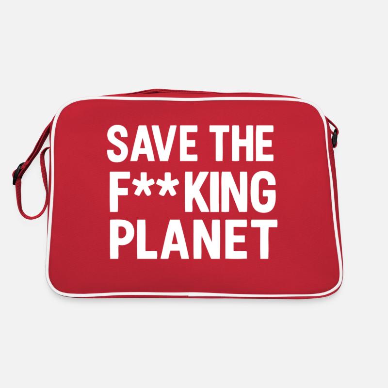 Sauvez la de planète blanche Sac Retro