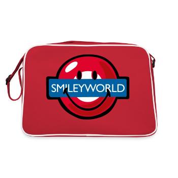 Smiley - Retro Tasche - Rot/Weiß - Hinten