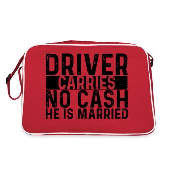 Driver Carries No Cash He Is Married 4 - Retro Tasche - Rot/Weiß - Hinten