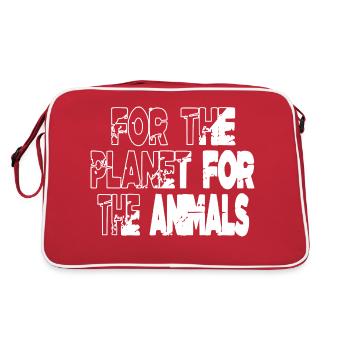 present idea present vegetable birthday earth - Retro Bag - red/white - Back