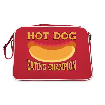 Hot Dog Eating Champion 9 - Retro Tasche - Rot/Weiß - Hinten