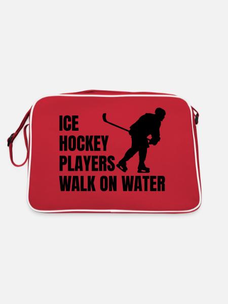 Joueurs de hockey sur glace Fan de hockey sur glace Équipe de hockey sur glace - Sac Retro - rouge/blanc - Dos