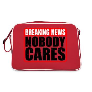 Breaking News, Nobody Cares 13 - Retro Tasche - Rot/Weiß - Hinten