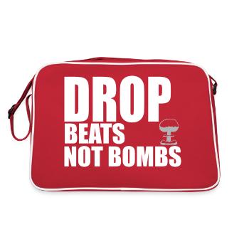 Drop beats quote - Sac Retro - rouge/blanc - Dos