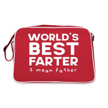 World ́s Best Farter I mean Father - Retro Bag - red/white - Back