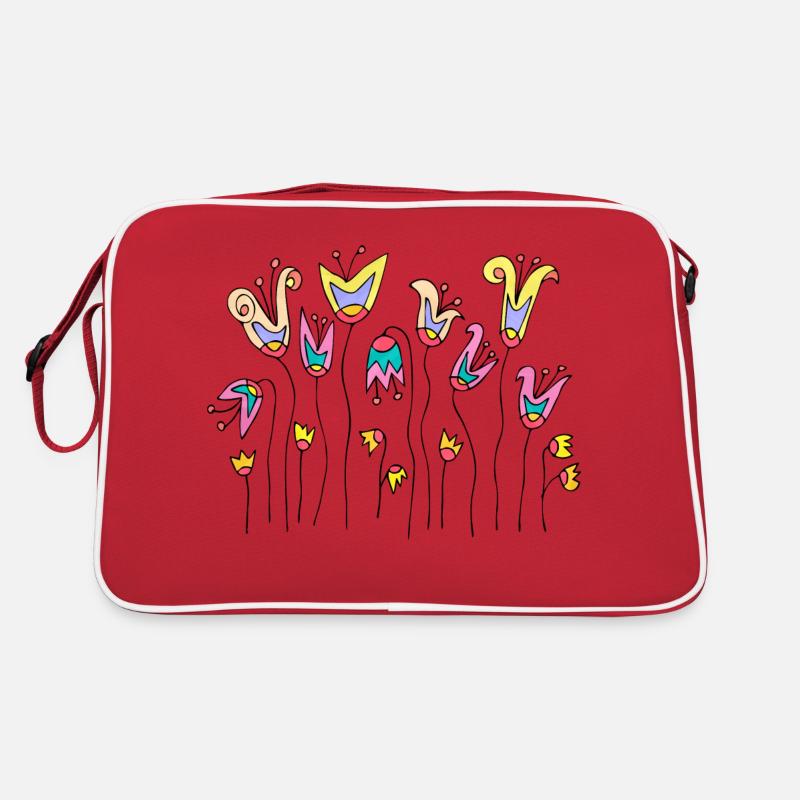 Blumen Retro Tasche