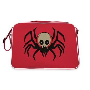 Araignée squelettique: créature effrayante d’Halloween - Sac Retro - rouge/blanc - Dos