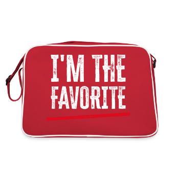 I'm The Favorite - Funny Gift - Retro Bag - red/white - Back