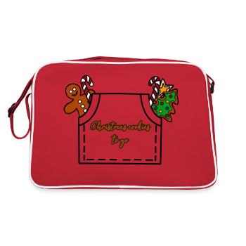 Biscuits de Noël Neige Hiver Période de Noël - Sac Retro - rouge/blanc - Dos