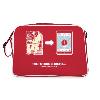 The Future is Digital Embrace The Upgrade - Retro Bag - red/white - Back
