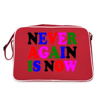 Never again is now - Retro Bag - red/white - Back