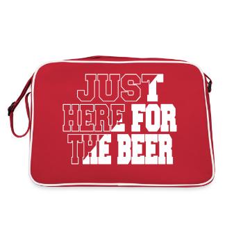 funny alien lover sayings area51 alien kid - Retro Tasche - Rot/Weiß - Hinten