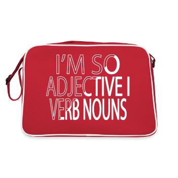 coffeecups editor statement copywriter jokes quote - Retro Bag - red/white - Back