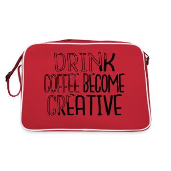 coffee experiences happy funny sayings - Retro Tasche - Rot/Weiß - Hinten