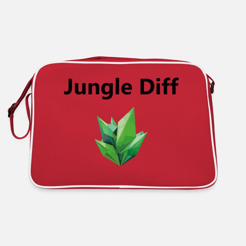 league legend Jungle Diff Schwarz - Retro Tasche - Rot/Weiß