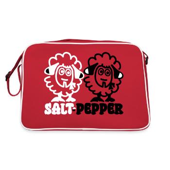Salz und Pfeffer - Retro Tasche - Rot/Weiß - Hinten