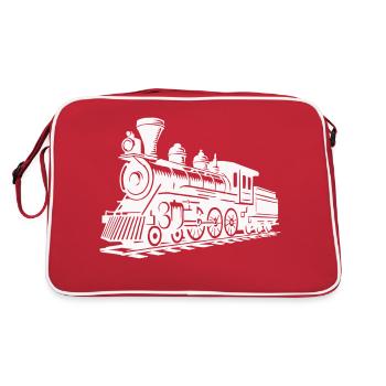 Train de locomotives - Sac Retro - rouge/blanc - Dos
