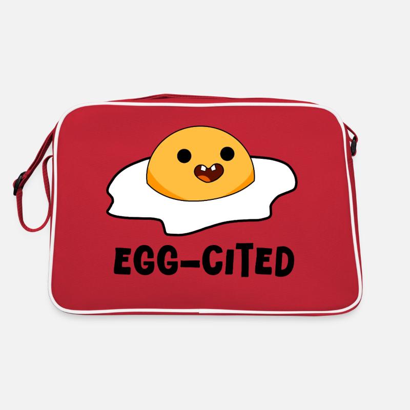 Egg-cited! – Cracked Egg Doodle, Playful Sketch Retro Bag