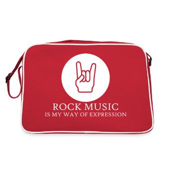 Rock Music Rock and Roll - Retro Bag - red/white - Back