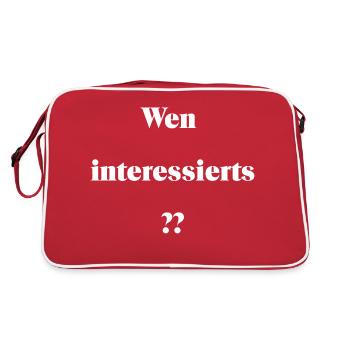 Wen interessierts - Retro Tasche - Rot/Weiß - Hinten