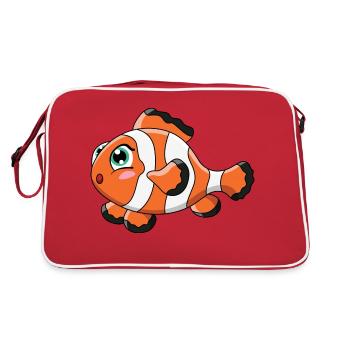 Clownfisch - Retro Tasche - Rot/Weiß - Hinten