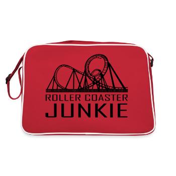 Rollercoaster Achterbahn - Retro Tasche - Rot/Weiß - Hinten