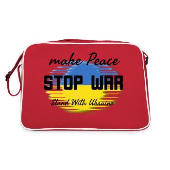 Make peace Stop War - Sac Retro - rouge/blanc - Dos
