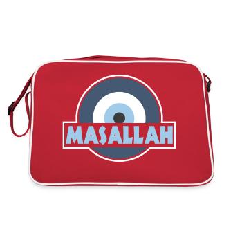 Nazar - Retro Tasche - Rot/Weiß - Hinten