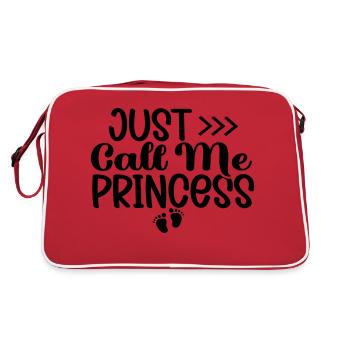 Just Call Me Princess - Retro Tasche - Rot/Weiß - Hinten