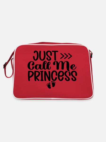 Just Call Me Princess - Retro Tasche - Rot/Weiß - Hinten