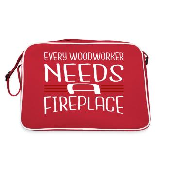 lumber blogger wood - Retro Bag - red/white - Back