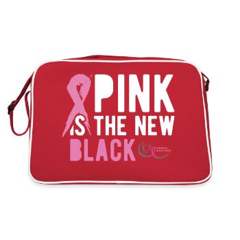 pink is the new black wht - Retro Tasche - Rot/Weiß - Hinten