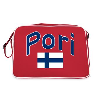 Pori drapeau finlandais - Sac Retro - rouge/blanc - Dos