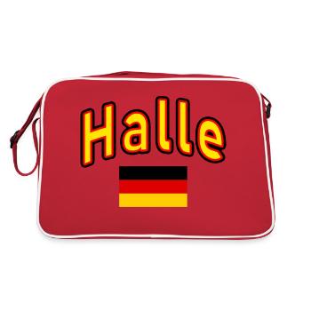 Halle germany flag - Retro Bag - red/white - Back