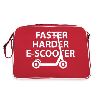 E-Scooter E-Roller Scooter - Retro Bag - red/white - Back