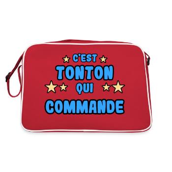 C'est tonton qui commande - Sac Retro - rouge/blanc - Dos