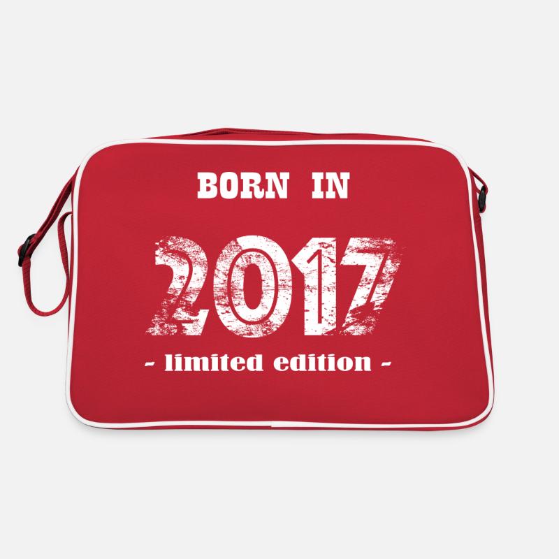 BORN IN 2017 - limited edition - Retro Bag - red/white