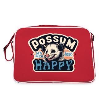 L’OPOSSUM ME REND HEUREUX - Sac Retro - rouge/blanc - Dos